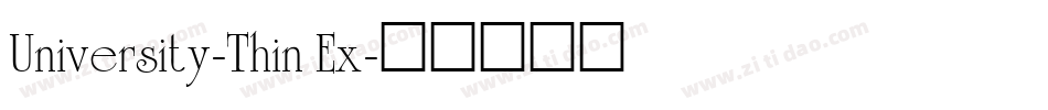 University-Thin Ex字体转换